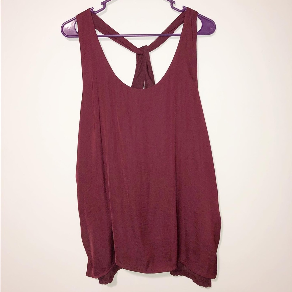 Maroon Keyhole Racerback Tank - Picture 1 of 3